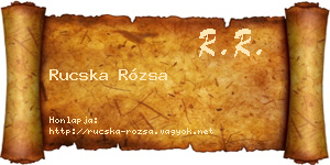 Rucska Rózsa névjegykártya
